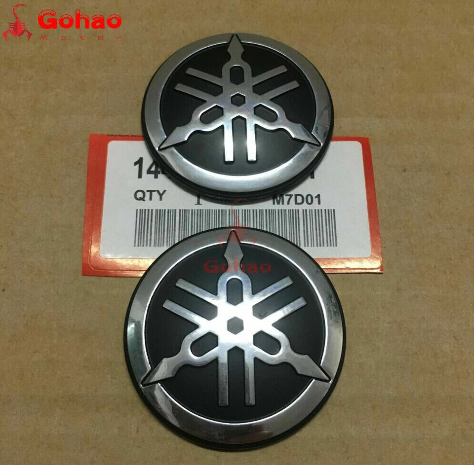 2x Calcomanía emblema insignia carenado tanque gasolina 5 cm para bicicletas MT XS R1 R3 R6 R7 YZF Foto 2 de 4