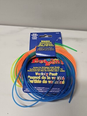Pony Bead Lacing Variety Pack 60' Neon Colors