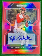 2022 TYLER SCHWEITZER Panini Prizm Draft Picks Red Prizm Auto 13/50 PDP161