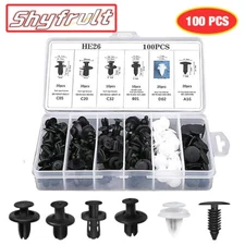 100Pcs Bumper Clips Retainer Auto Car Rivets Fastener Fender Push Pin Trim++