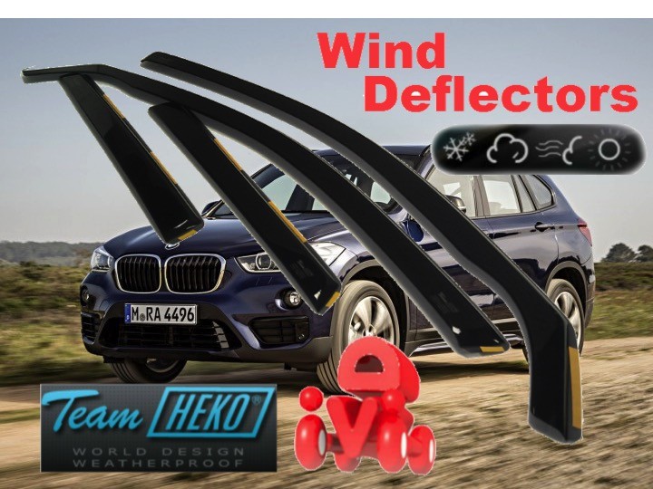 For BMW X1 F48 2015 - 5.doors Wind deflectors 4.pc set HEKO 11167