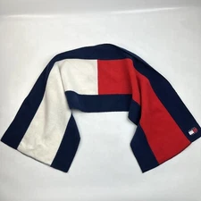 Tommy Hilfiger Flag Crest Fashion Soft Scarf Unisex One Size Vintage