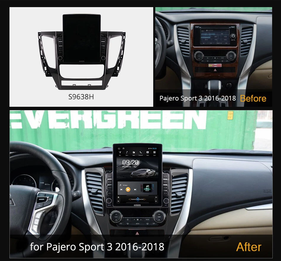 9.7" Touchscreen radio Android GPS Navigation For Mitsubishi Montero Sport 16~22 - Image 2 of 4