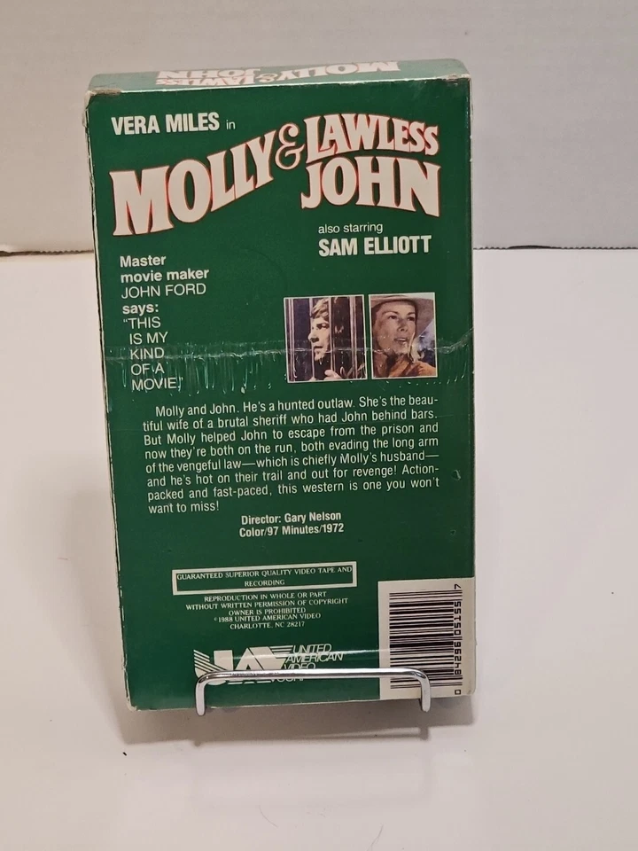 1972 Molly and Lawless John (VHS 1988) - SAM ELLIOTT / VERA MILES - Sealed Foto 2 de 4