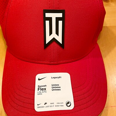 New Nike Legacy91 Tiger Woods Dri-Fit Flex Fit Golf Hat Men L/XL