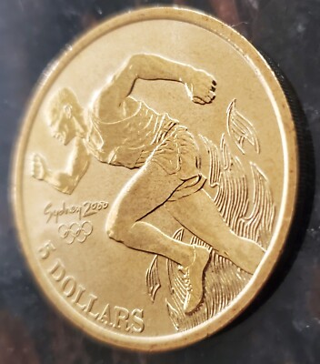 (希少)SYDNEY2000OLYMPIC.COIN(未使用) 2000 Summer Olympics Sydney Queen Elizabeth II Australian $5 Coin