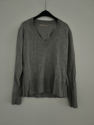 ichi pullover Grau V-Ausschnitt S 36 gebraucht basic langärmeligere