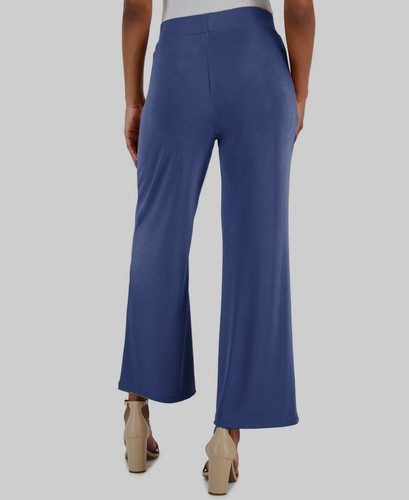 Kasper Damen blau Traveler's Strick Pull-On weites Bein Knöchel Hose Gr. XL - Bild 2 von 3