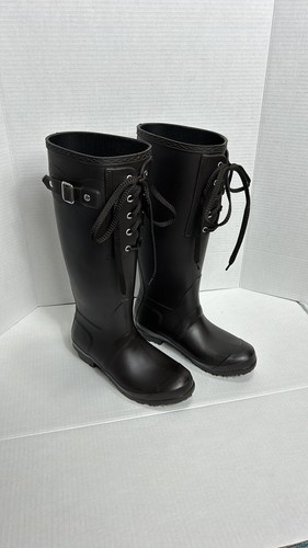 Barney's of New York Brown WMS Tall Rain Boot Lace up US 6,5 / UK 37 - Bild 2 von 11