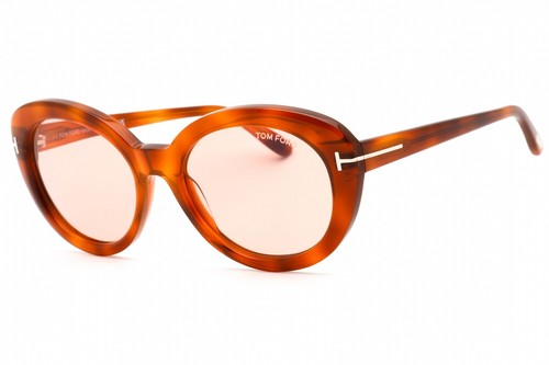 TOM FORD FT1009 53Y Sunglasses Blonde Havana Frame Violet Lenses 55mm - 第 1/4 張圖片