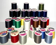 Vtg Lot Of 36 Sewing Thread Spools talon 325 yds % lily 300 yds Various Colors