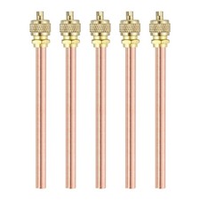 5Pcs Access Service Valves, 1/4" OD x 3.74" Length Filling Access Valves