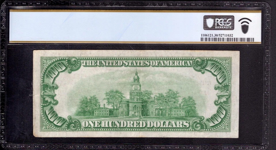 1929 $100 FEDERAL RESERVE BANK NOTE MINNEAPOLIS FR.1890-I PCGS B VF 30 (647A) - Image 2 of 4