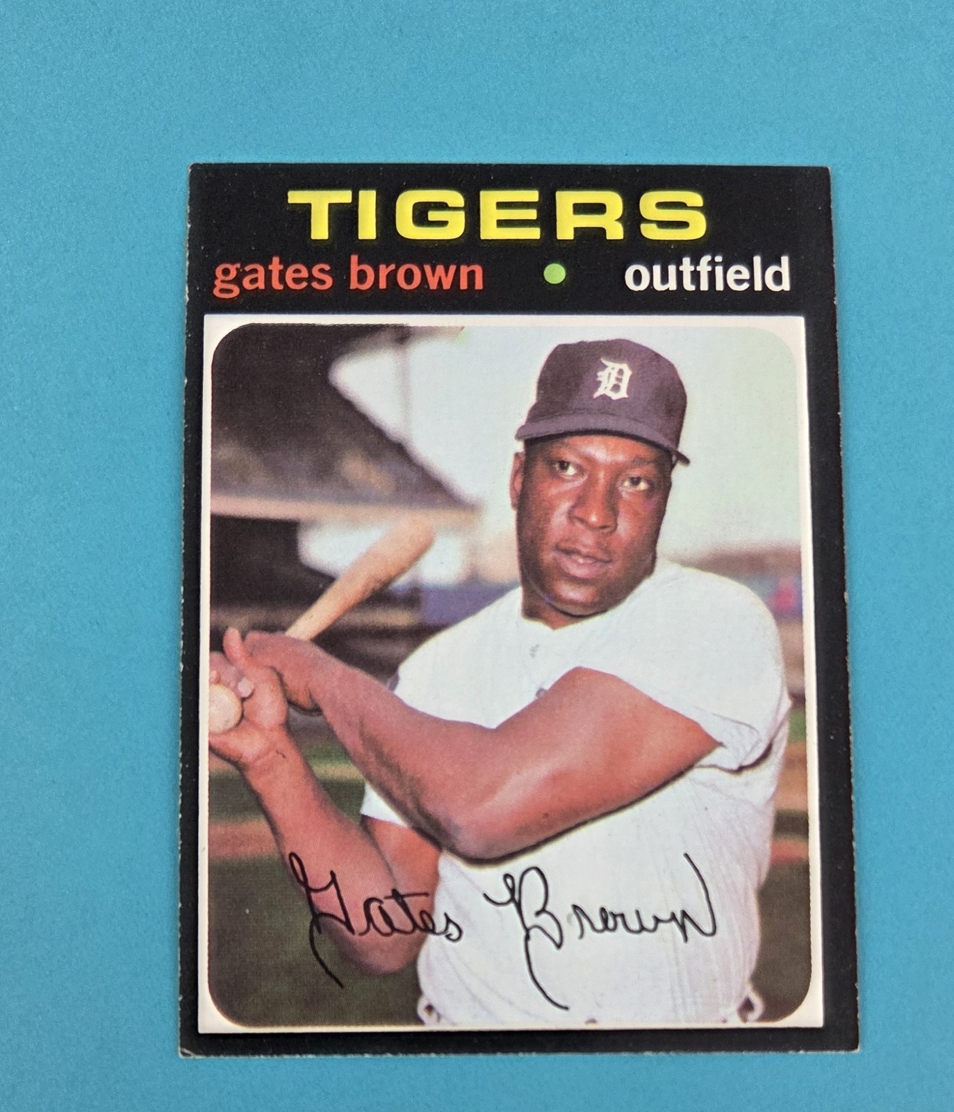 1971 Topps #503 Gates Brown Detroit Tigers BASEBALL Card 3F