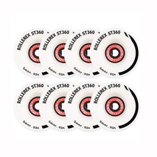 Rollerex ST360 92A 54mm x 32mm Roller Skate Wheels 8-Pack w/Bearings, Spacer...