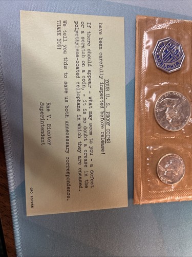 1956 Franklin US Proof Set, 5 Coins with Original Government Envelope - Picture 7 of 7