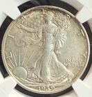 1939-S 50C Walking Liberty Half Dollar NGC AU53 Solid Detail Cartwheel BitofTone