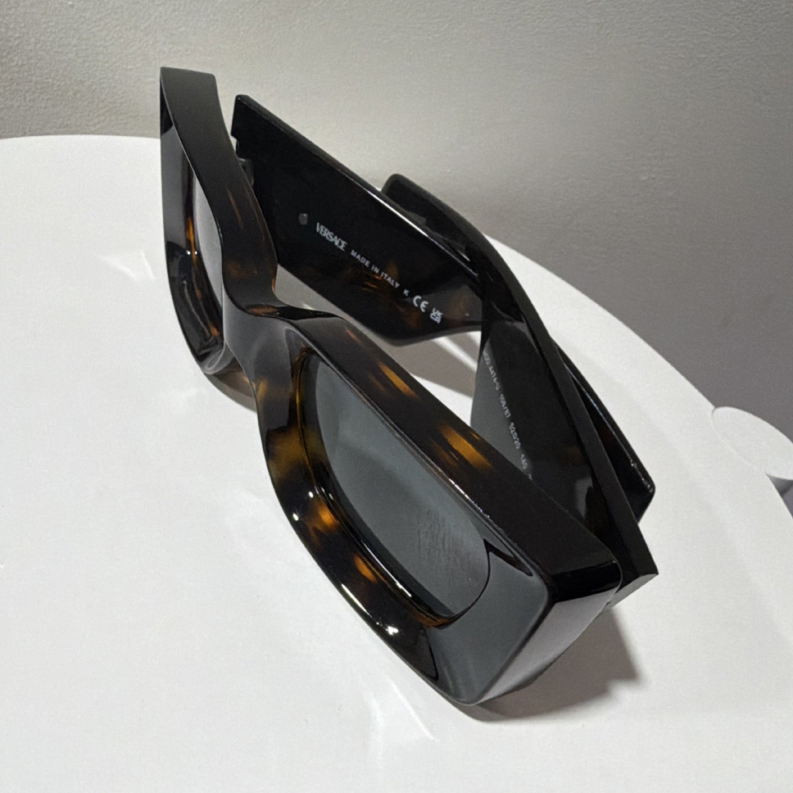 Versace Oversized Rectangle Tortoise Shell Acetat… - image 6