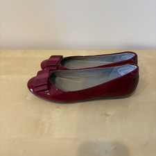 Ecco Shoes Womens Size 37 Ballet Flats Patent Leather Bow Comfort Dressy