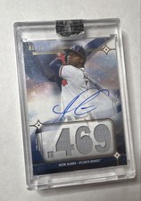 Ozzie Albies Luminaries .469 Game Uses Patch And Auto 6/15 Blue 2023