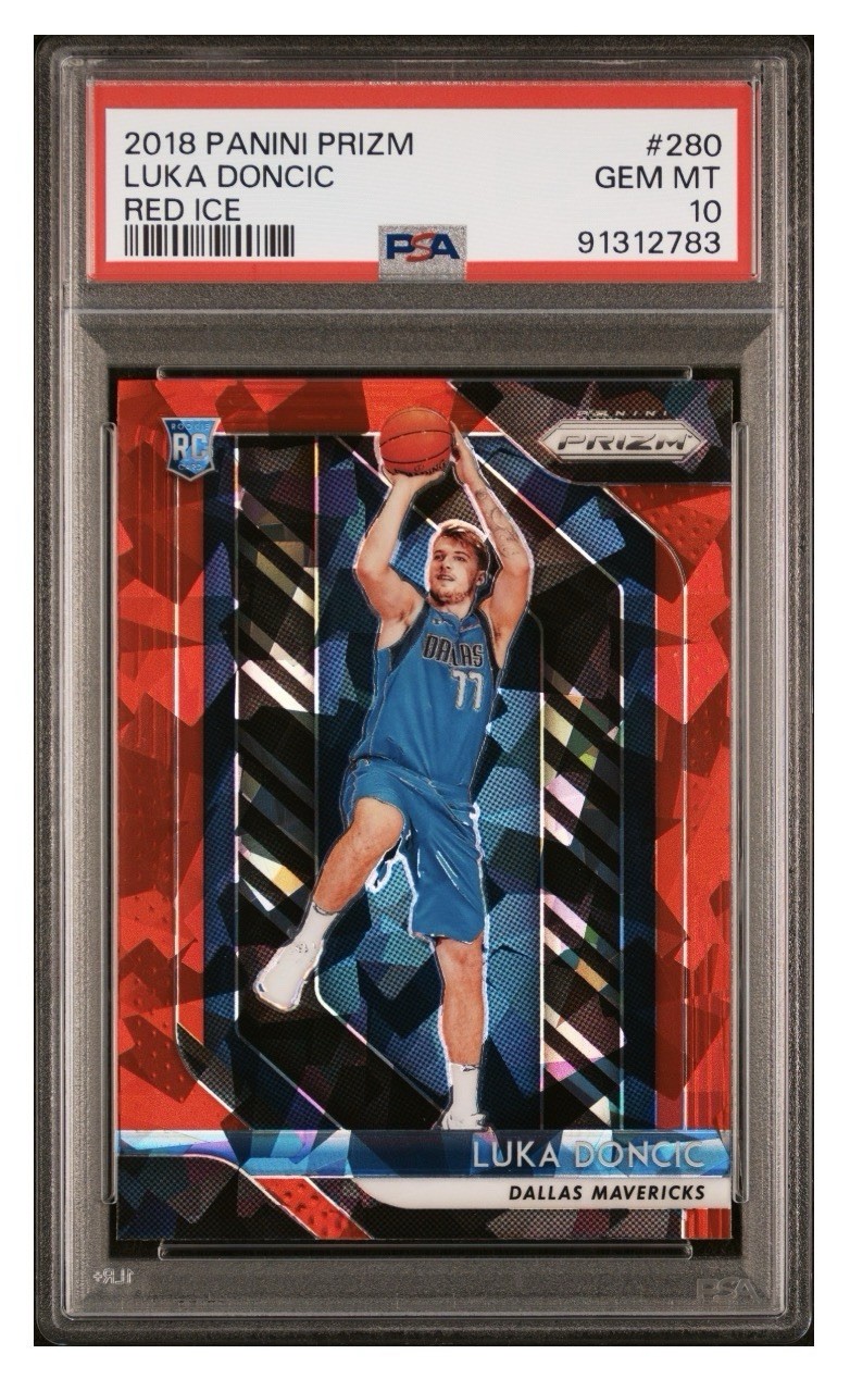 2018-19 Panini Prizm Luka Doncic #280 Red Ice Prizm PSA 10 Rookie