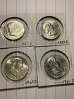 1963 1962 1961 1960 ALL D Mints Franklin Half Dollar BU breaking up high-end set