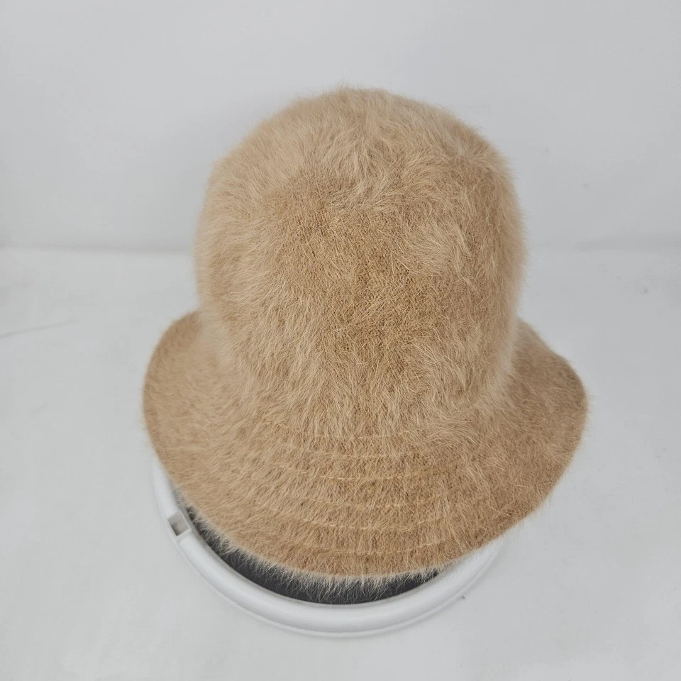 Gorra Orvis para mujer mediana bronceada lana de angora cubo difuso hecha en Francia Foto 2 de 4
