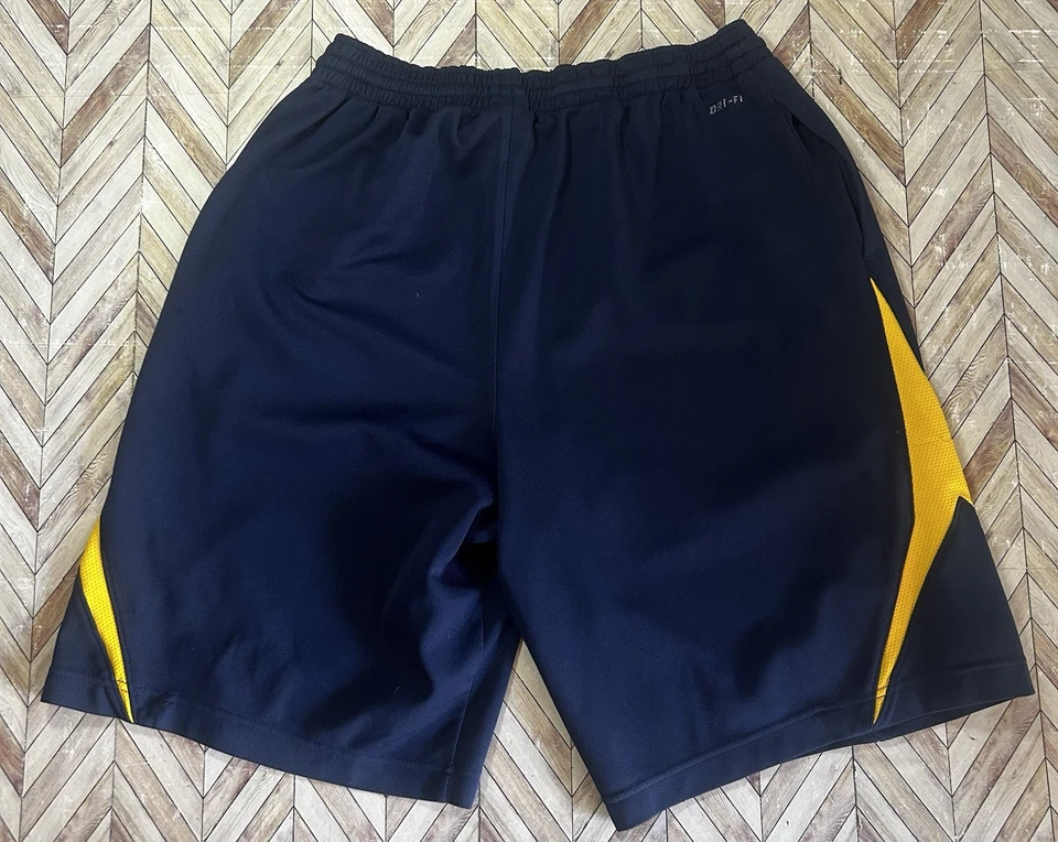Nike Dri Fit West Virginia Mountaineers Basketball Shorts. Blue/Gold Size Large - Image 3 of 4