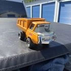 VINTAGE TONKA DUMP TRUCK ORANGE MINI SERIES PRESSED STEEL 9" 1970's MADE IN USA