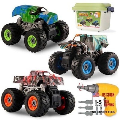 Take Apart Monster Truck Toys for Kids 3 4 5 6 7 8 Year Old Boys, STEM 