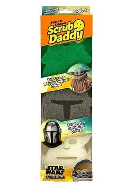 Star Wars Mandalorian Special Edition Scrub Daddy 3 Pack New in Box Free Ship