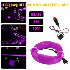 Led Car Interior Decorative Atmosphere Wire Strip Light Lamp Neon Lights 12v Kit