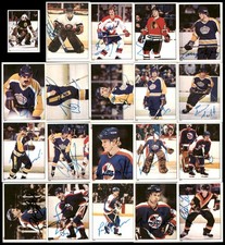 1983-84 Topps Stickers Hockey Signed Cards (164 Count Lot) - All Different)