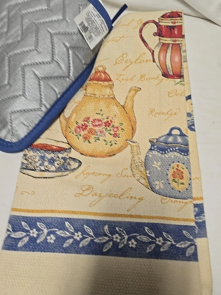 Soporte para olla y toalla de cocina Kay Dee Designs teteras de colección Foto 4 de 4