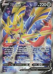 Zacian V 195/202 Sword & Shield Full Art Holo