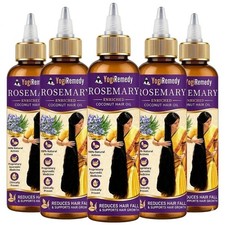 Pack 5 Rosemary Coconut Oil Natural Hair Growth Anti Hair Fall Solution 100ml
