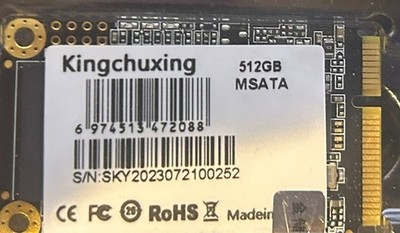 Kingchuxing 512GB SSD mSATA III Internal Solid State Hard Drives Disk Laptop PC