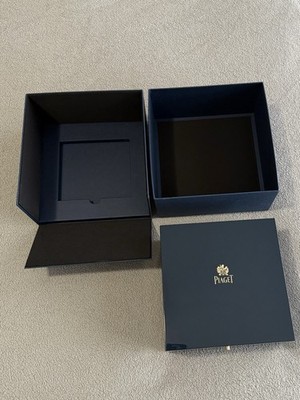 Genuine Luxury Piaget Glossy Navy Blue Box Case With Outer Box Holds 5 Watches