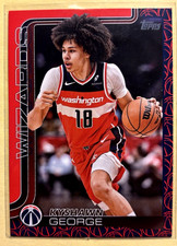 Kyshawn George 2025 Topps Flagship #98 Team Color Border RARE! + 2024-25 RCs!