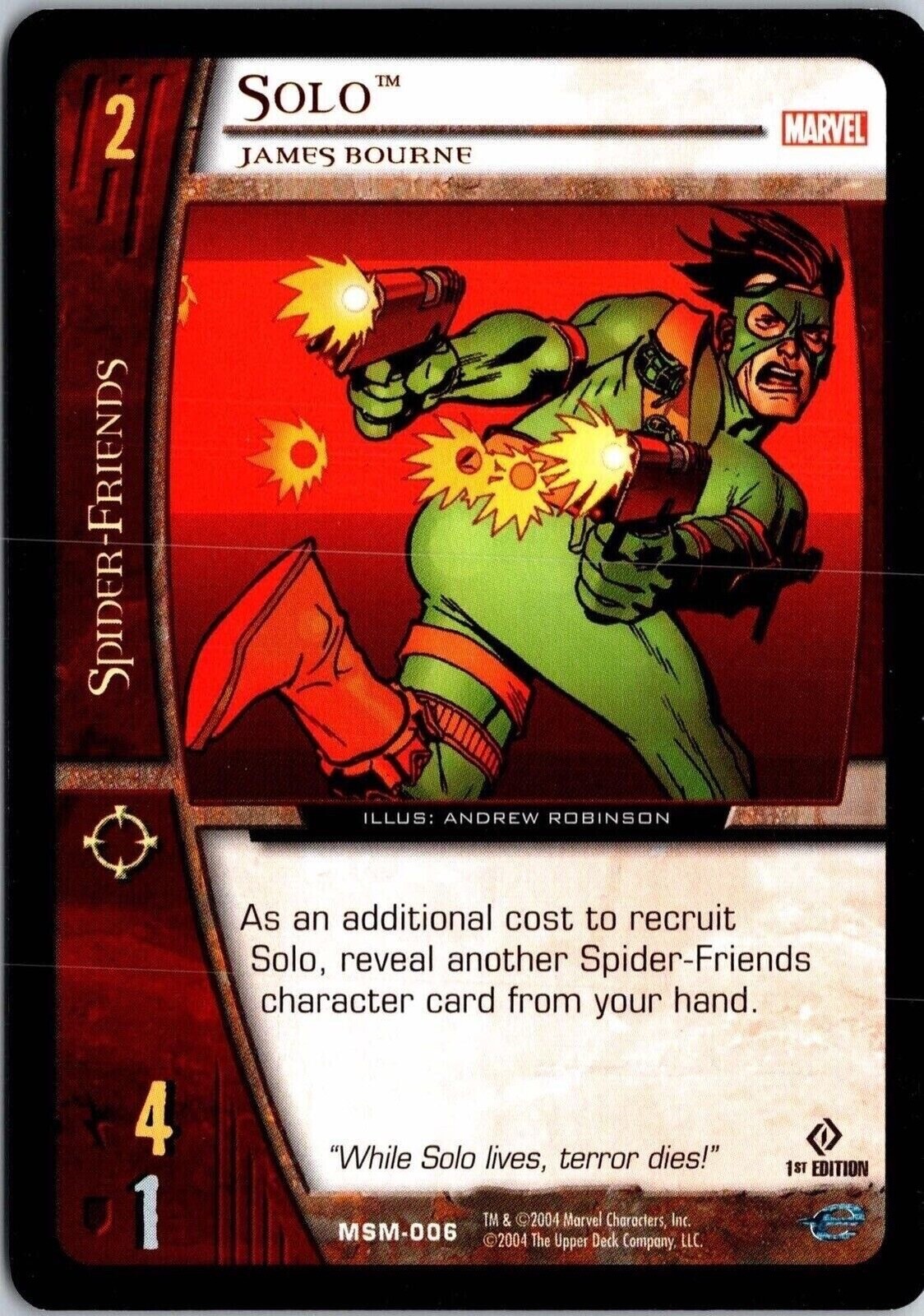 Solo MSM-006 Marvel 2004 Upper Deck VS Systems CCG