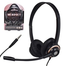 Headset Noise Canceling Over-Ear Rotating Mic 3.5 Jack Universal Connectivity