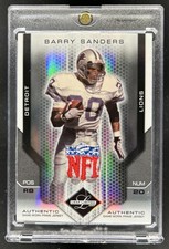 2007 Leaf Limited Barry Sanders Threads Super Prime NFL Logo Patch #1/1 Lions