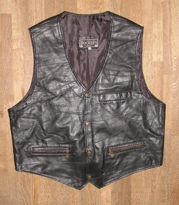- DOCKER`S - Herren- LEDERWESTE / Weste/ Gilet  in schwarz ca. Gr. 52-54