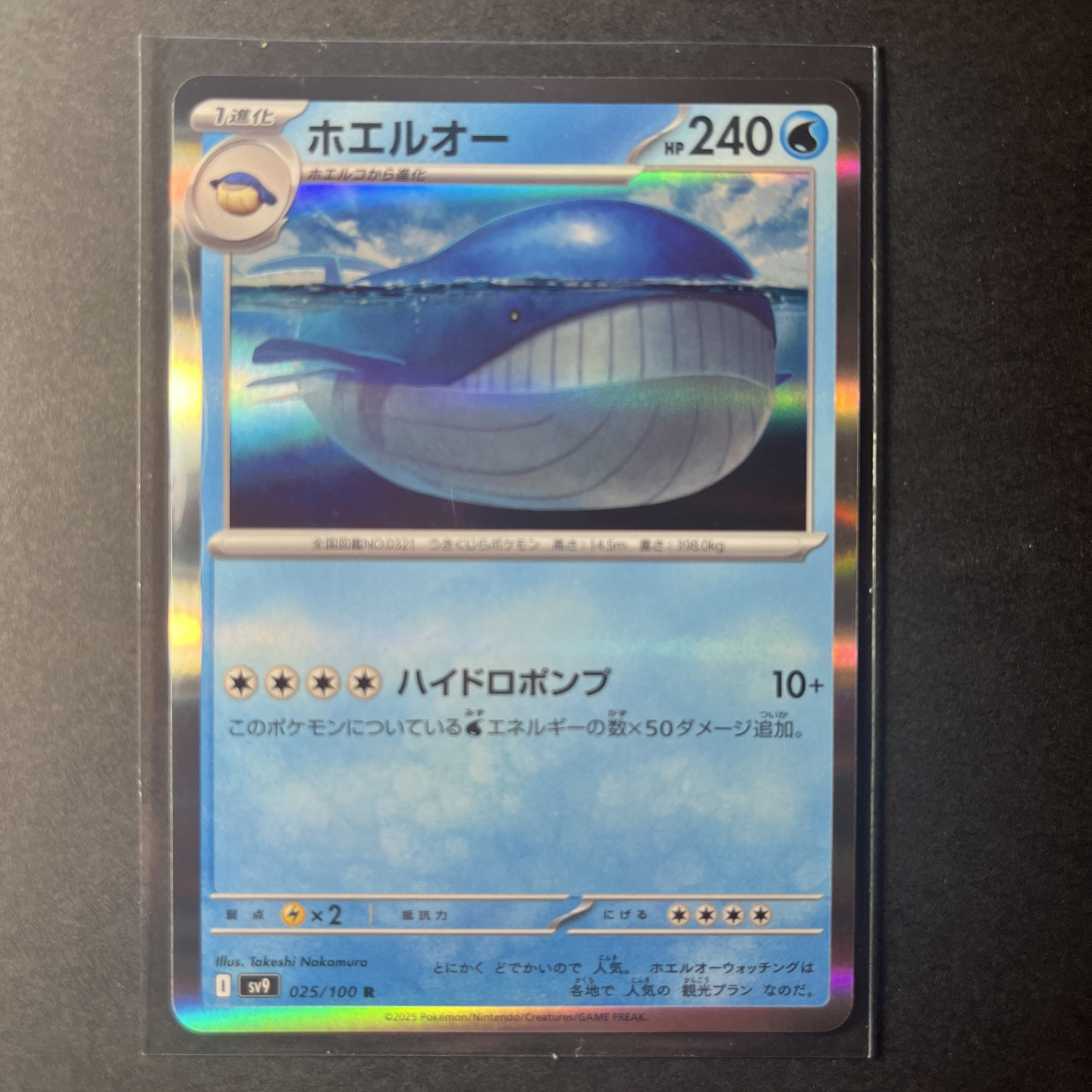 Wailord (Holo) 025/100 SV9 Japanese Pokemon Battle Partners NM