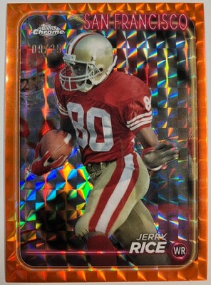 2024 Topps Chrome Orange Geometric Refractor /25 Jerry Rice #176