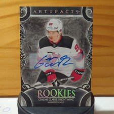 24-25 Upper Deck Artifacts - Rookies Black Auto  #198 Graeme Clarke /5 (AU, RC)