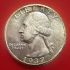 1937-P WASHINGTON QUARTER GEM UNCIRCULATED 25C ALBUM TONED SILVER COIN BU 903