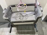 Chicco Next2Me Magic Evo Culla - Dark Grey Next To Me Con Materassino E Cuscino