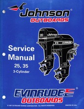 Johnson Evinrude Outboards Service Manual 25, 35 3-Cylinder OMC Technical 1997