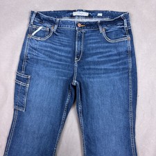 Ariat Jeans Womens 34S Blue Rebar Bootcut Riveter Rise Workwear Denim Pant 36x31